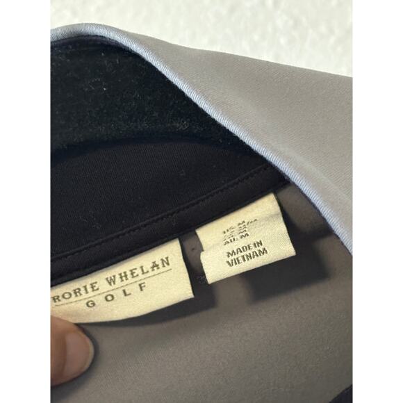 Rorie Whelan Golf 1/4 Zip Pullover Top Grey Mens Size M Medium - Picture 2 of 5
